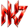 NK7 Latest Official Logo with Red Glassy Effect
